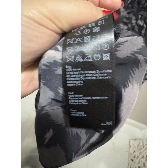 All Saints Zebra Animal Print Viscose Round Collar Midi‎ Dress Size Small - Picture 8 of 8